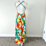 Floral Tropical Prom Gown Yellow Photo 5