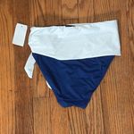 Ralph Lauren Polo Color-Blocked High-Waisted Bikini Bottom Blue White size 2 NWT Photo 2