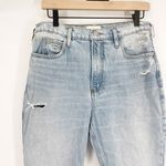 frame denim  Le High N' Tight Cropped Mini Boot Distressed Jeans Light Wash 29 Photo 6