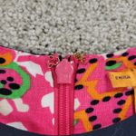 Tory Burch Womens Melanie Dress 2 Pink Linen Floral Sleeveless Gold Buttons Photo 6