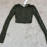 Urban Outfitters Danica Lace Sheer Long Sleeve Top NWT Photo 0