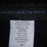 American City Wear  2X Black Nylon Side Swag Jewel Bar Top Plus Photo 3