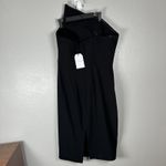 Dress the Population NEW Milan Asymmetrical Neckline Strapless Dress Sz XL Black Photo 2