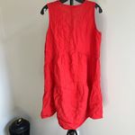 Rosemarine Women’s 100% Linen Sun Dress Eyelet Lace Made In Italy Sz S Red Midi Photo 4