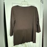 Merona Brown Blouse with 3/4 Sleeves Photo 2