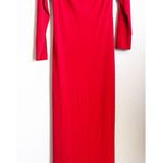 Alice + Olivia Coretta Off-the-Shoulder Long Sleeve Maxi Dress in Red, NWT, Size L Photo 7