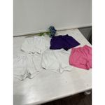 Soffe Womens  Shorts Medium Lot of 5 White Pink Purple Elastic Waist Athletic Photo 1