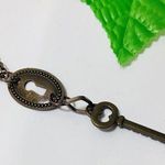 Gold Lock & Key Necklace New Photo 1
