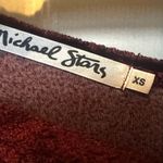 Michael Stars red velvet asymmetrical long sleeve pullover Photo 7