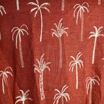 Marine layer  Emlyn Midi Wrap Dress Hemp Blend Palm Print Bruschetta Sz M Coastal Photo 4