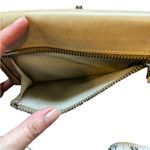 Roots  Canada beige leather trifold wristlet wallet Photo 2