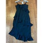 Scoop NWT black ruffled front cami midi dress small Color Photo 10