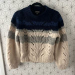 J.Crew Point Sur Pointelle Ombré Open Knit Sweater Photo 0