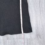 INC  Black Mock Neck Chest Cut Out Ribbed Top XS Photo 4