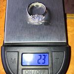 Natural Tanzanite White Diamond Sterling Silver Ring Size 6.75 Photo 9