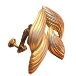 Mid Century Napier Textured Gold Tone Screw Back Earrings Costume Jewelry Photo 2