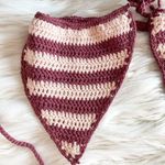 Princess Polly Somedays Lovin Red Pink Striped Crochet Bikini Top Photo 5