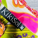 Cotton kiki sol tropical long sleeve abalone button front shirt beach wear med Pink Photo 4