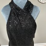 New Rachel Roy Womens Black Sequined Halter Top Cocktail Party Midi Dress XL Photo 1