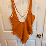 Cupshe  Orange and Cream Color-Block Bodysuit One Piece Photo 1