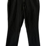 Universal Threads Universal Thread Women 16 Black Denim Pants Faux Leather Waistband Mid Rise Slim Photo 0