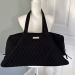 Vera Bradley  Black Large Traveler Weekender DUFFLE QUILTED BAG Suitcase Photo 0