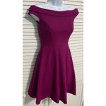 Lulus Season of Fun Off The Shoulder Mini Skater Magenta Pink Purple Dress XS Photo 9