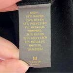 ZAC POSEN x Target Metallic Sparkle Knit Sweater Dress Crochet Ruffle Black Med Photo 7