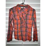 New York And Company Woman's Long Sleeve Plaid Blouse Photo 0
