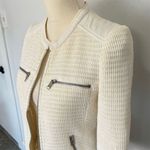 Joie  Jenika Women's Ivory Biker Jacket Size S Long Sleeve Casual Photo 3