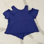 We The Free Free People  Taurus Cold Shoulder Tee Criss Cross Back Women’s Small Photo 2