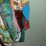 Handmade Vintage Funky Fabrics Multicolor Hand Dyed Artistic Jacket shirt jacket Photo 6