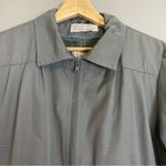 Vintage Jacket Women Detachable Lining Gray Zip Photo 3