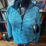 Columbia L heathered blue gorpcore 1/4 zip Athleisure pullover Photo 0