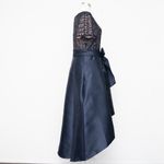 R&M Richards – Sequin & Satin Mother of the Bride Midi Gown Blue Size 16 Photo 4