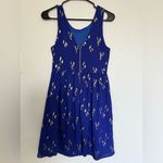 Everly  Royal Blue with Gold A-line Mini Dress Women’s size Small Photo 2