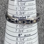 Brighton Clamper Style Bracelet Magnetic Closure Silver Tone Rhinestone Accents Photo 10