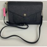 Kate Spade  Black Crossbody Purse Metallic Fabric Flap Closure Gold Chain Handbag Photo 1