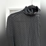 Mare Mare Women’s Hunt Velvet Sheer Polka Dot Blouse Black Size Medium M Photo 2