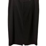 Ellen Tracy  Size 14 Midi Unlined Straight Skirt 15" Back Vent & Front Zipper Blk Photo 6