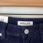 Rolla’s east coast flare wide leg corduroy pants navy blue 26 NEW Photo 9