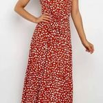 NWOT Gorgeous Red Halter neck Summer Maxi Dress Size M Size M Photo 4