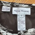 Rena Rowan | Vintage Silk Cream and Brown Full Length Skirt | Size 6 Photo 5