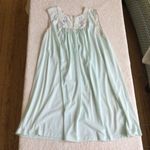 Vintage Lace Trim Embroidered Flowers Panel Nightgown Size 36 Photo 4