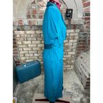 sheath dress blazer jacket embroidered collar teal green blue Size 8 Photo 10