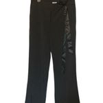 Elegant Gray Satin Bow Women's Trousers Size 8 Photo 0