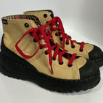 Camper Teix lace up boots tan canvas black sole women's size 38 gorpcore Photo 0