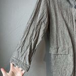 J Jill Shirt Jacket Linen Lagenlook Beige Hippie Boho Art Teacher Minimalist vtg Tan Size 8 Photo 3