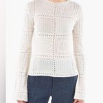 Chloé Chloe CASHMERE-BLEND SHEER SWEATER WITH DETAILED STITCHWORK AND FLARED SLEEVES Photo 5
