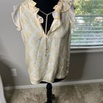 Intermix ‎ MARIBELLE Paisley silk tank yellow floral small Photo 4